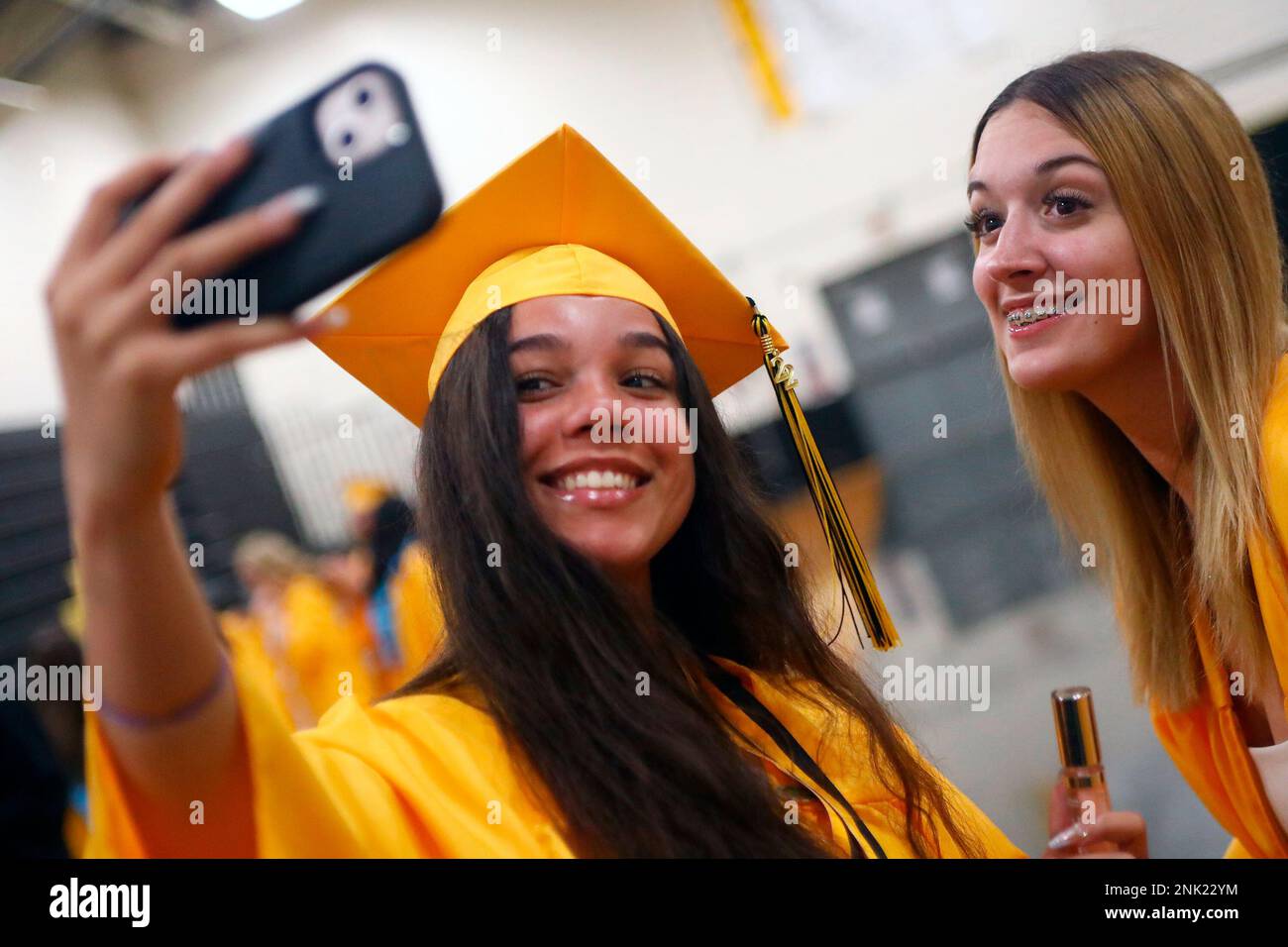 Panther Valley High School class of 2022 members Alexia Fernandes and