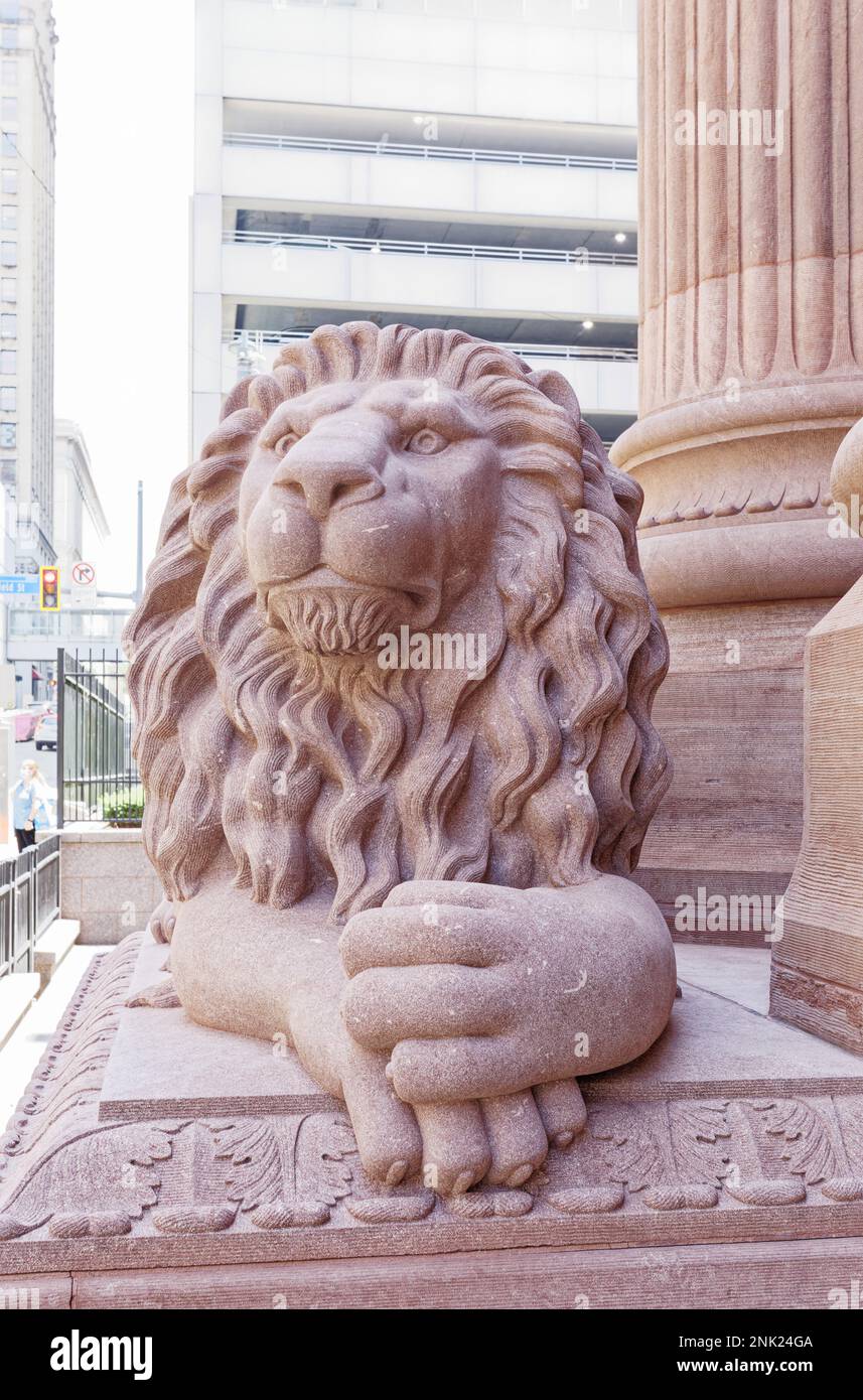 Pittsburgh Downtown Replicas of the Dollar Bank guardian lions. The