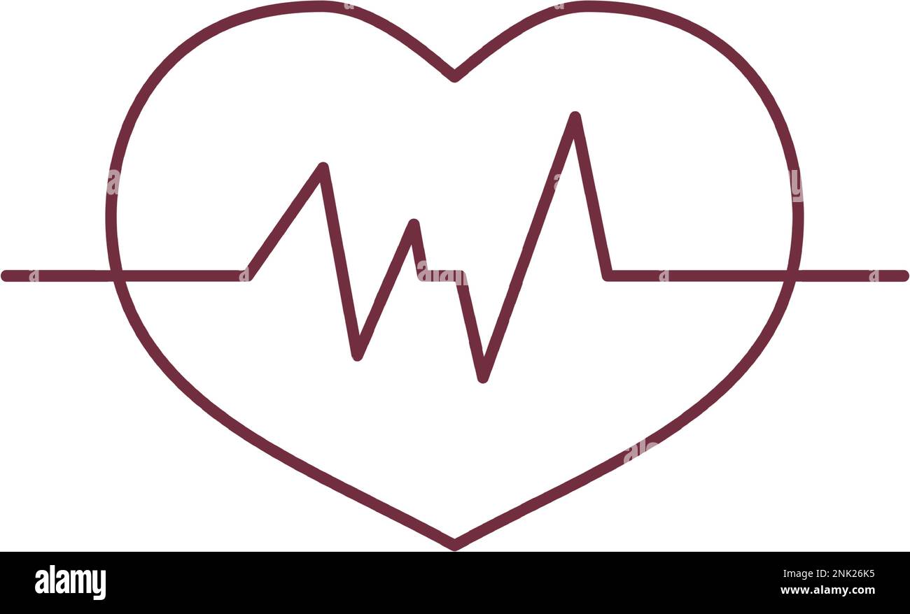 Heart line beat icon vector heartbeat pulse icon Stock Vector Image ...