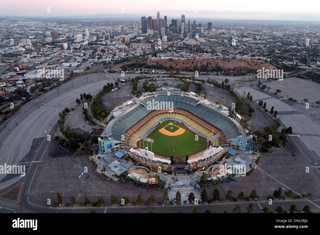 A general overall aerial view of Dodger Stadium, Sunday, June 5, 2022 ...