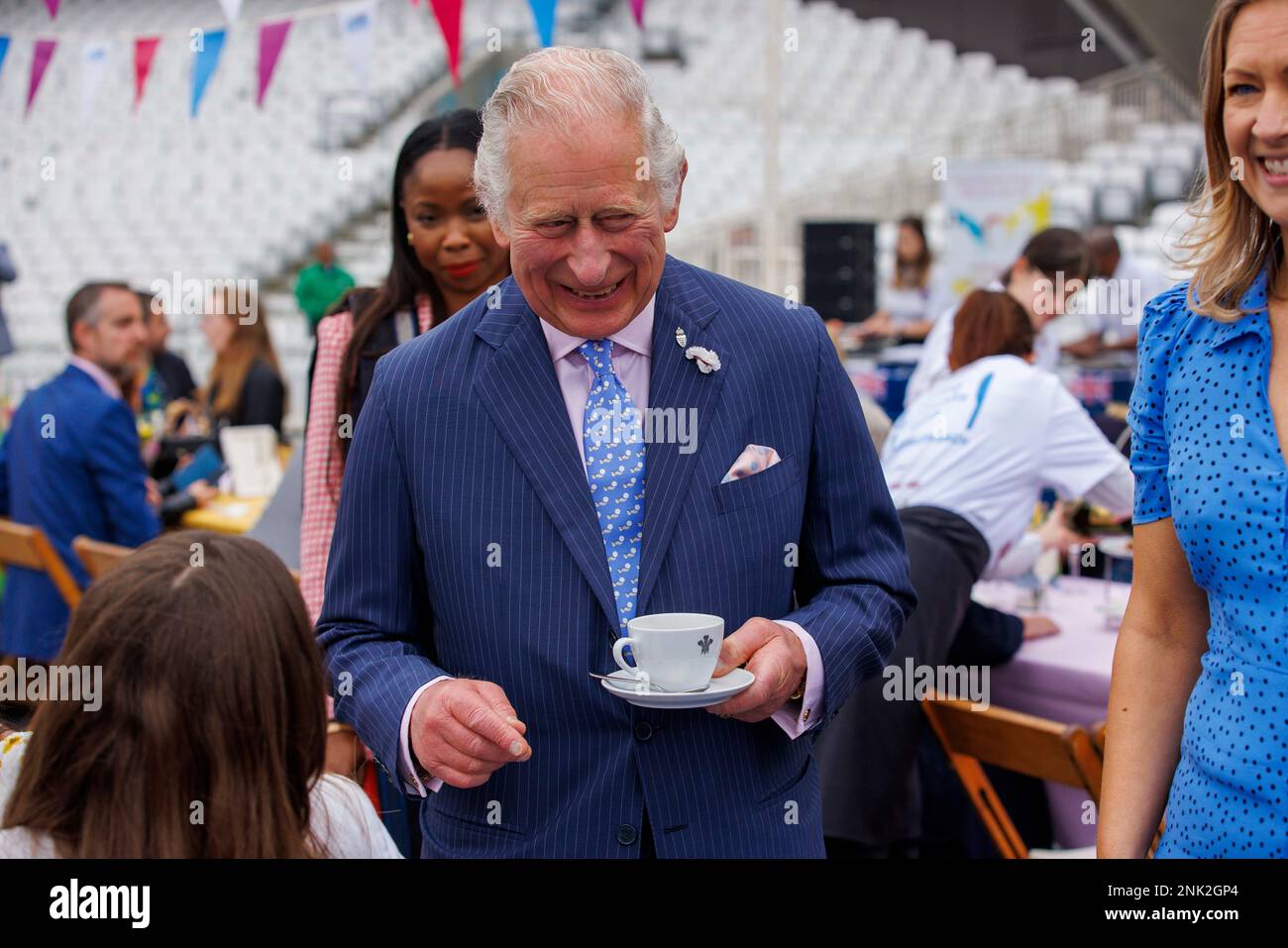 Britain's Prince Charles, as Patron of the Big Lunch, attends a Big