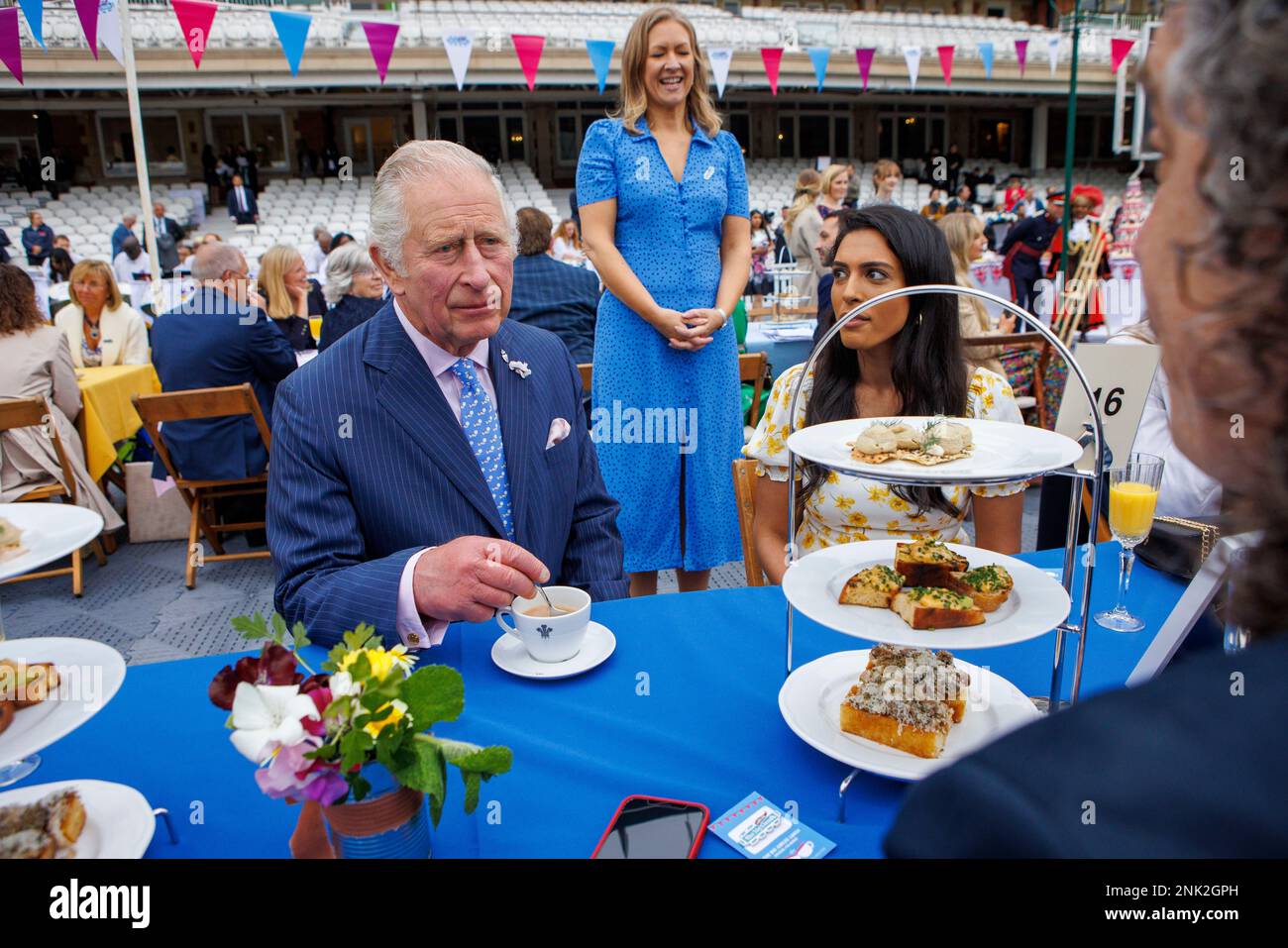 Britain's Prince Charles, as Patron of the Big Lunch, attends a Big
