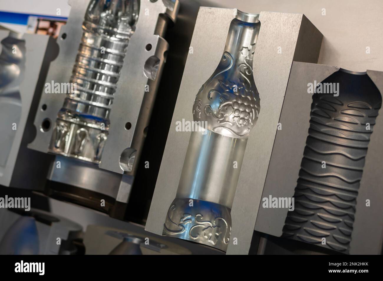 Mold plates for plastic bottles production part of injection molding