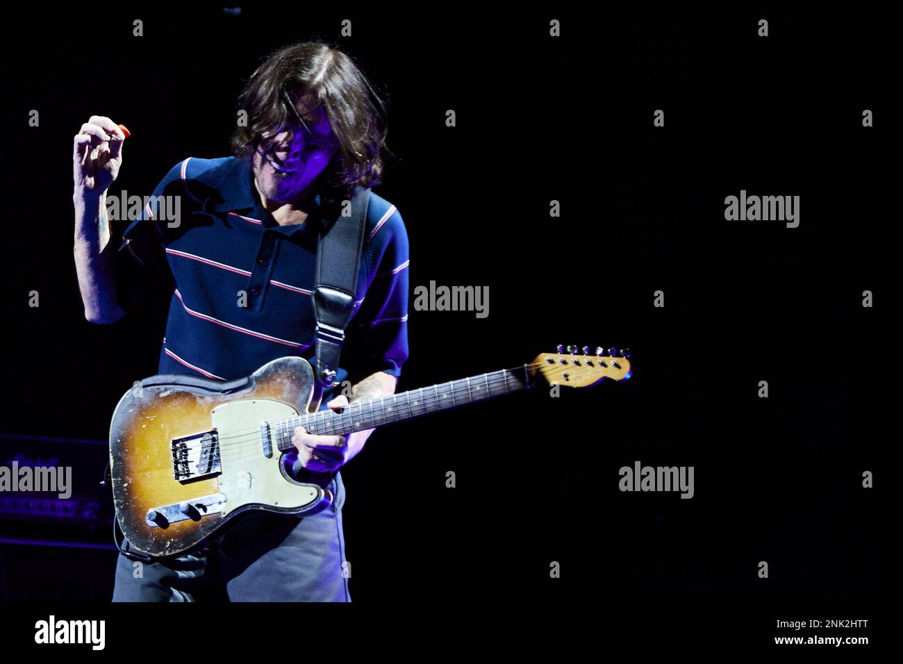 The band's lead guitarist, John Frusciante, during the Red Hot Chili