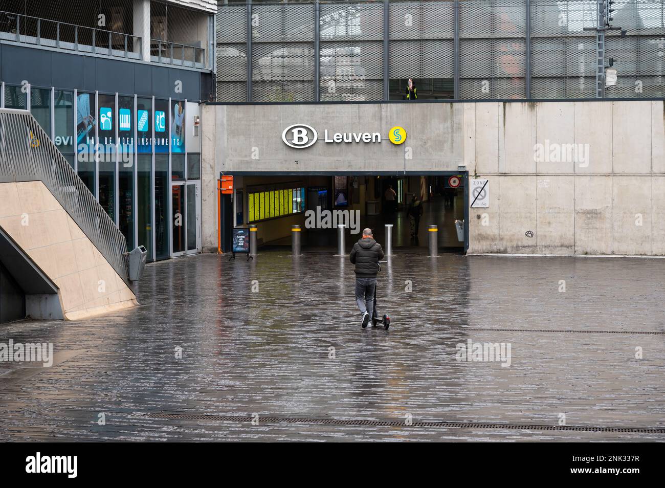 KesselLo, Flemish Brabant, Belgium Feb 11 2023 Entrance and square
