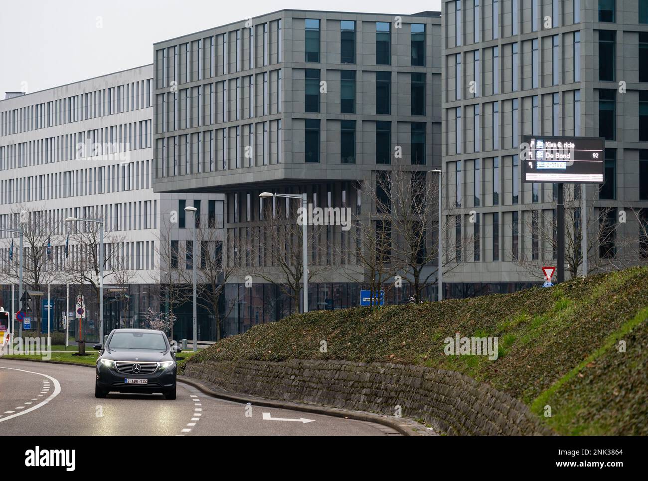 Leuven,  Flemish Brabant, Belgium - Feb 11 2023 - Office buildings of the Province House governmental organisation Stock Photo