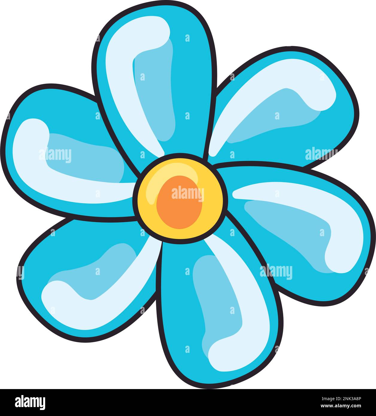 flat blue flower Stock Vector Image & Art Alamy