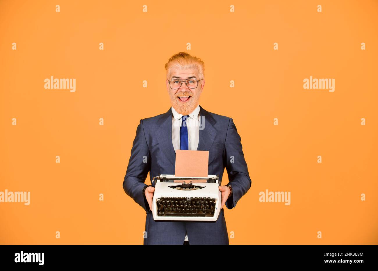 Writer stick old habits. Used goods store. Salesman vintage objects