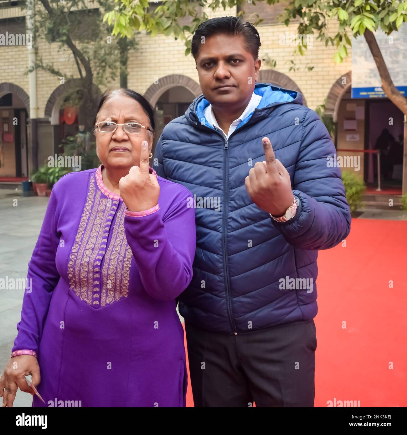 New Delhi, India - December 04 2022 - Unidentified people showing their