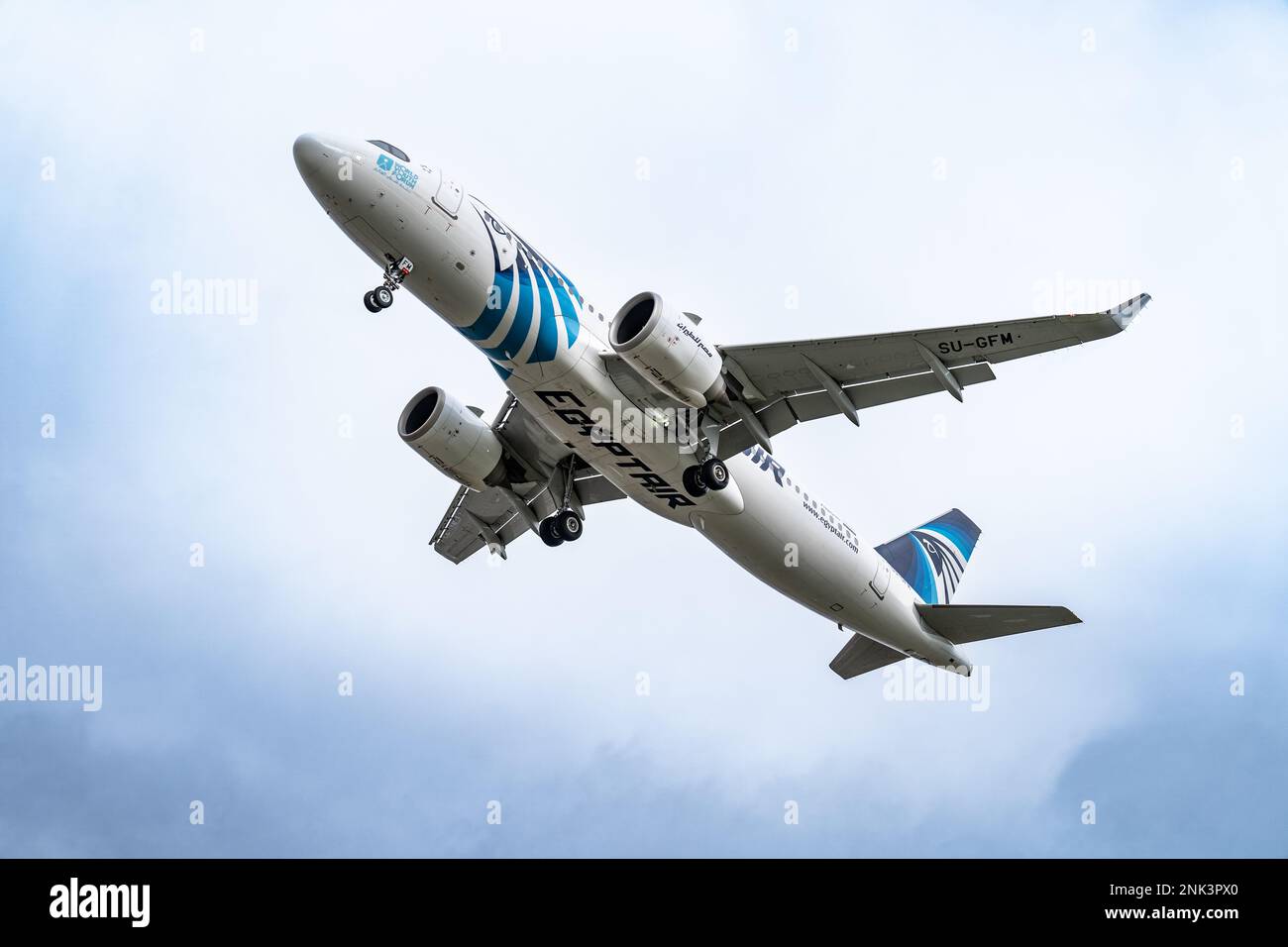 Heathrow, London February 20th 2023 Egypt Air Airbus A320 London