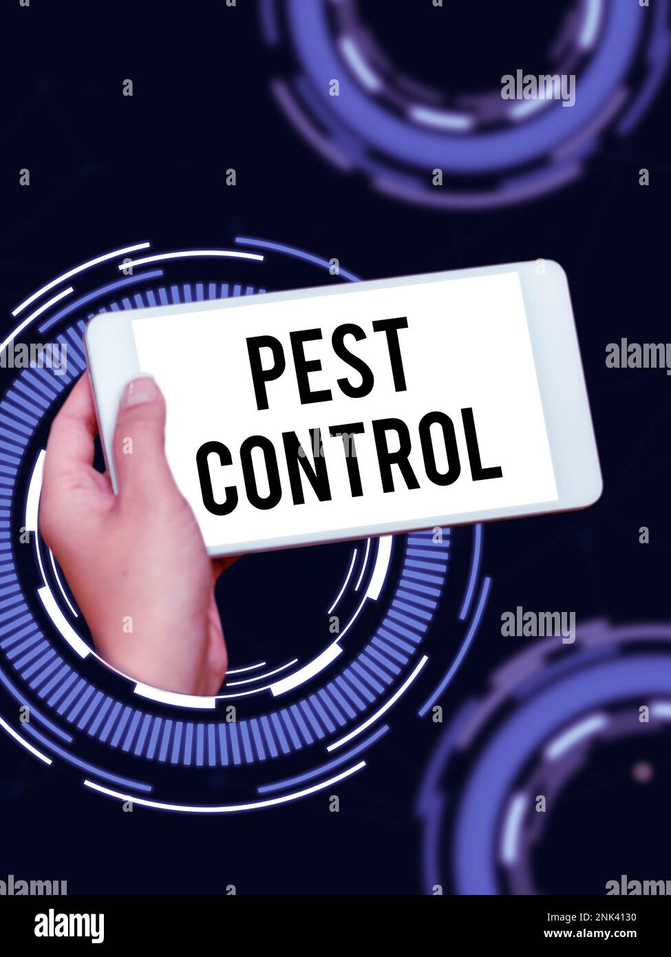 Text caption presenting Pest Control. Concept meaning Killing ...
