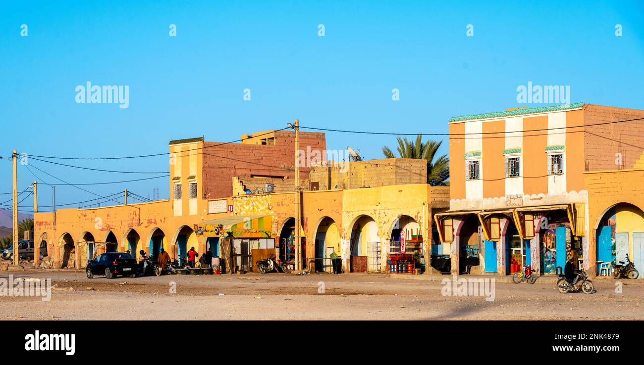 Afrika, Marokko, Südmarokko, Toug Rih südlich der Stadt Tata, Gewerbegebiet Stock Photo
