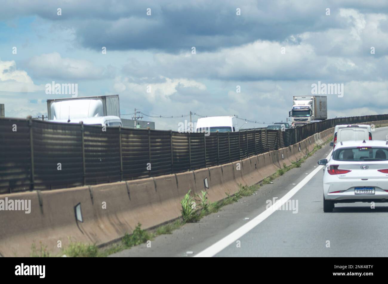 Car with truck in opposite direction hi-res stock photography and ...