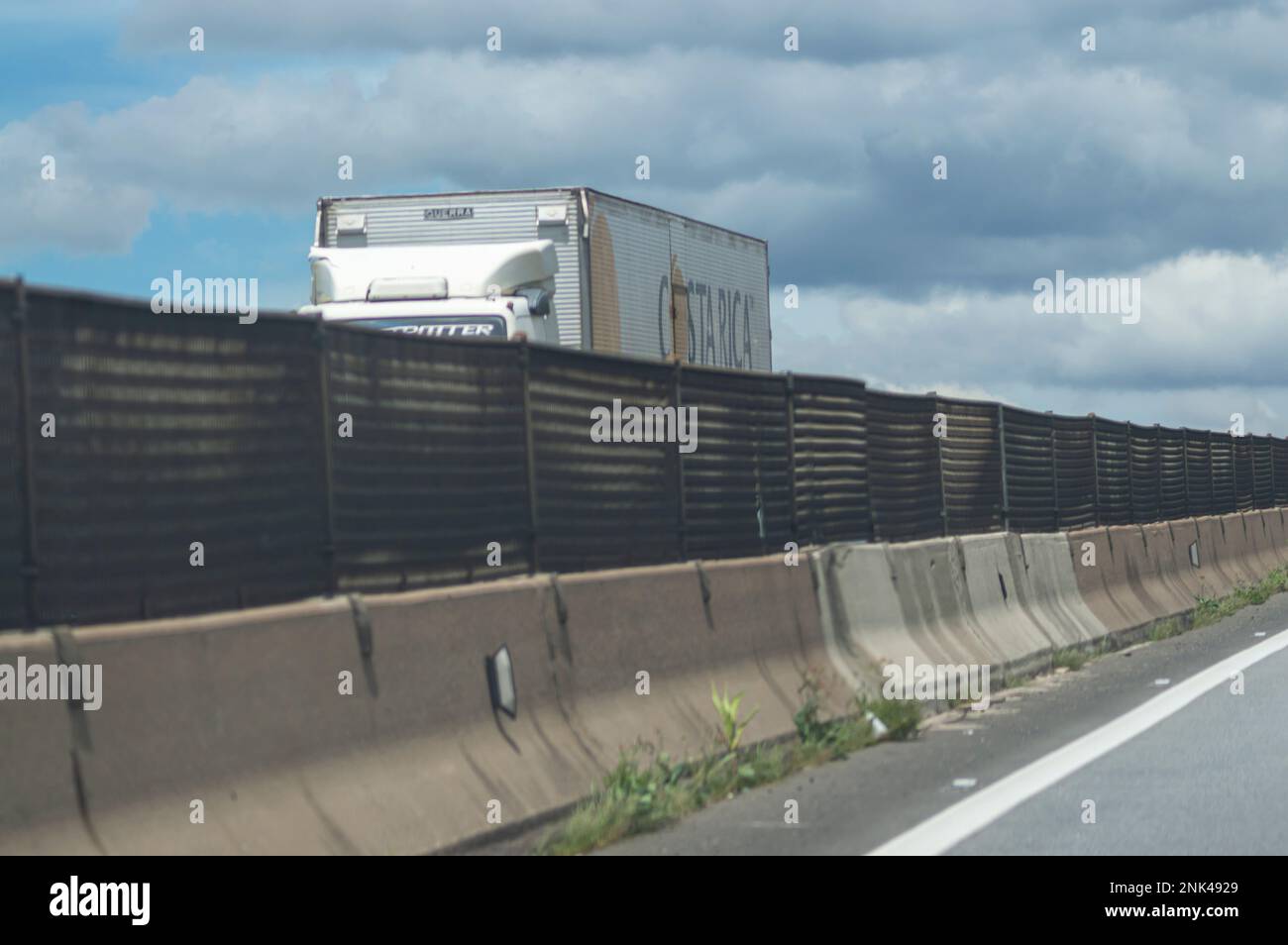 Car with truck in opposite direction hi-res stock photography and ...