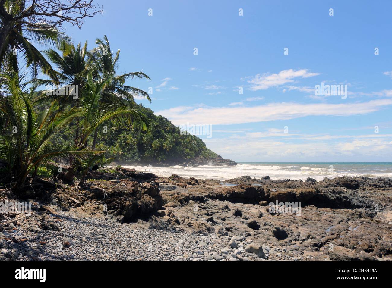 Wonderful landscapes of unspoilt beauty on the beaches of Itacaré, in the state of Bahia. Stock Photo
