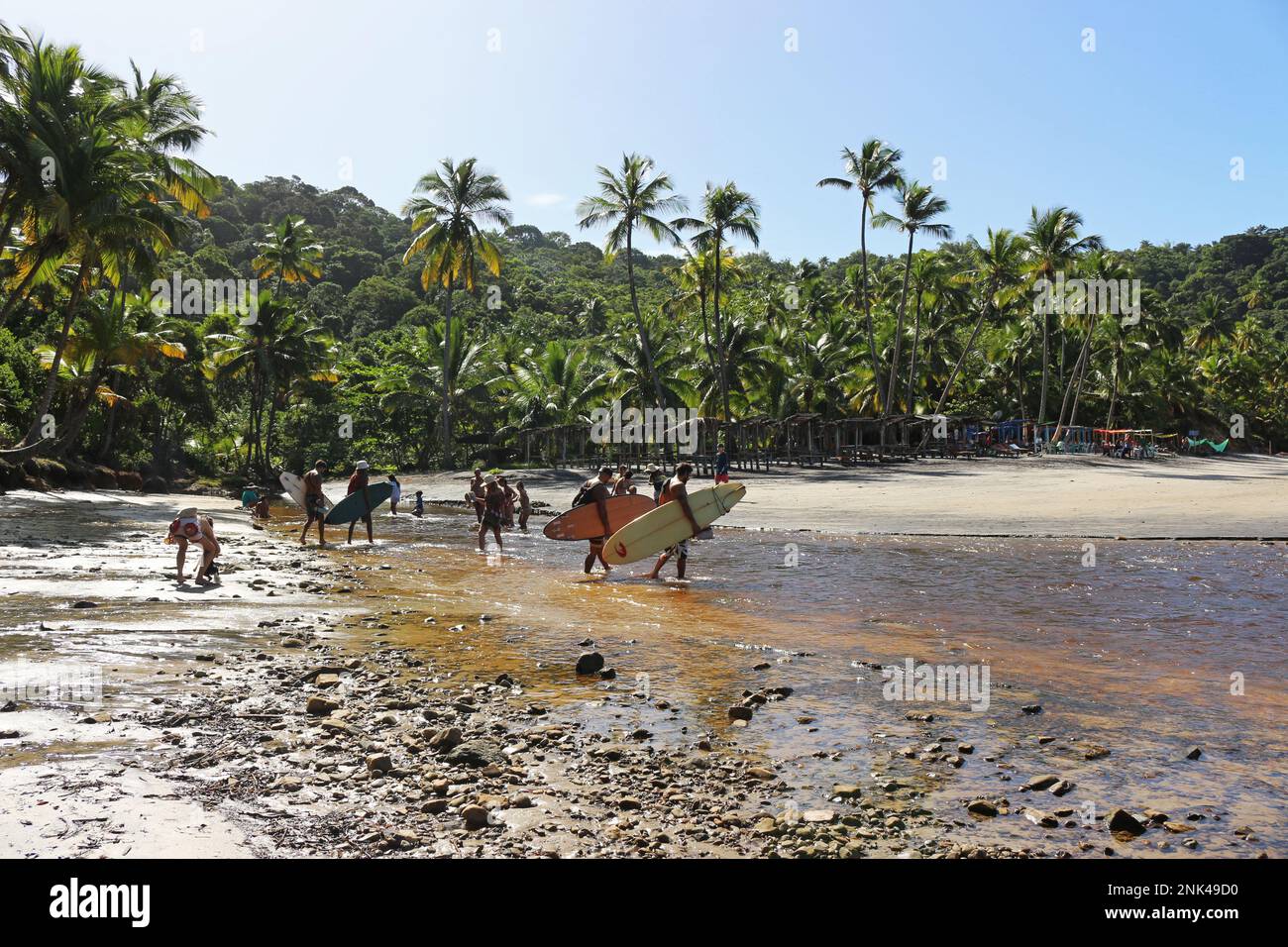 Bahia and its beaches - the beaches of the municipality of Itacaré, in the south of Bahia, are an itinerary of natural trails, exuberant Stock Photo