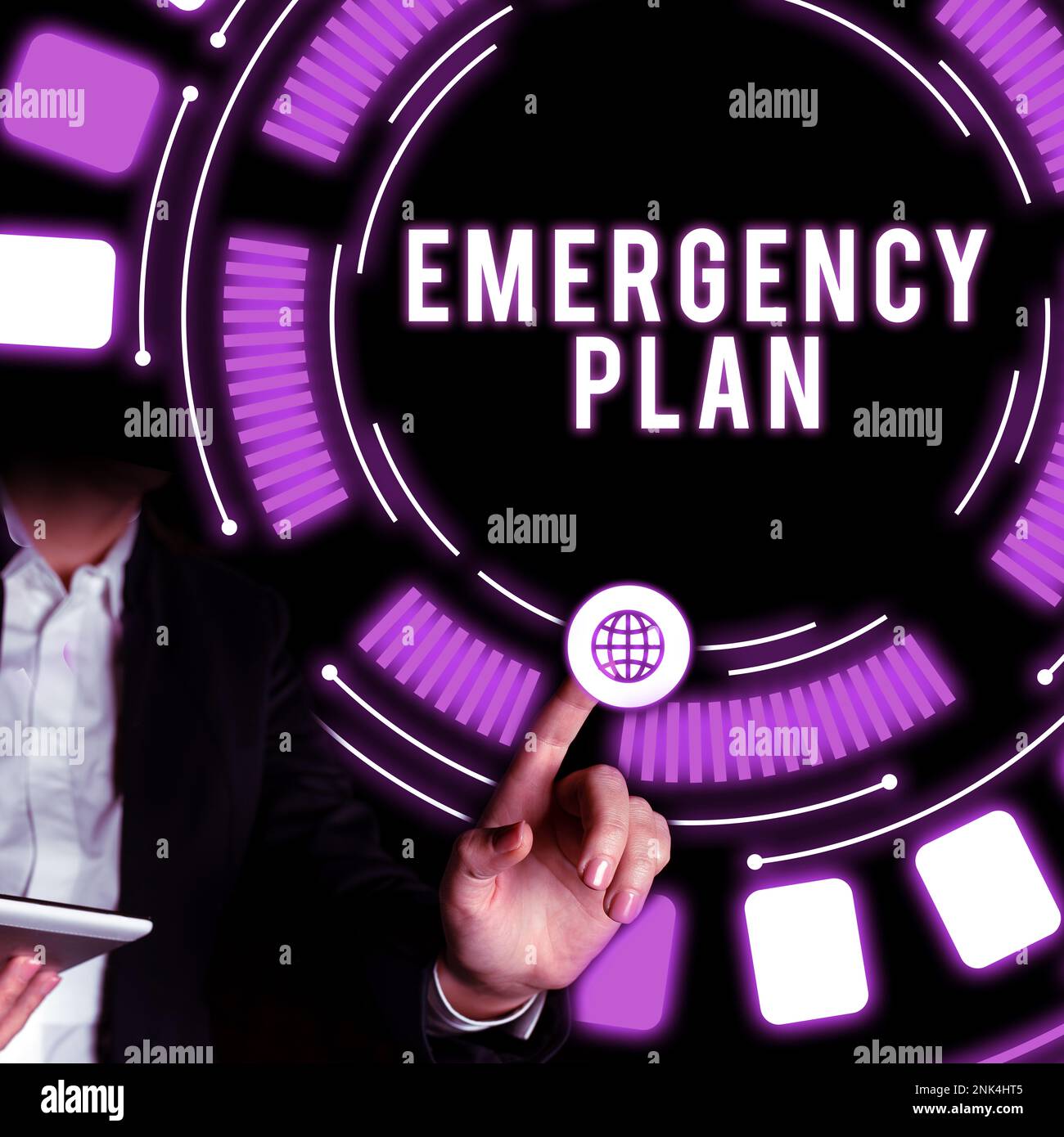 Text showing inspiration Emergency Plan. Concept meaning Procedures for