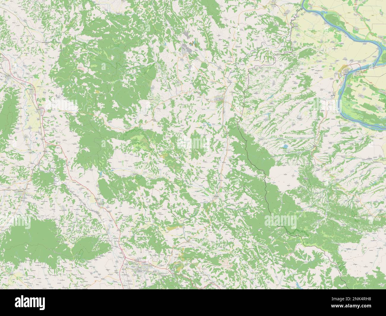 Zajecarski, district of Serbia. Open Street Map Stock Photo - Alamy