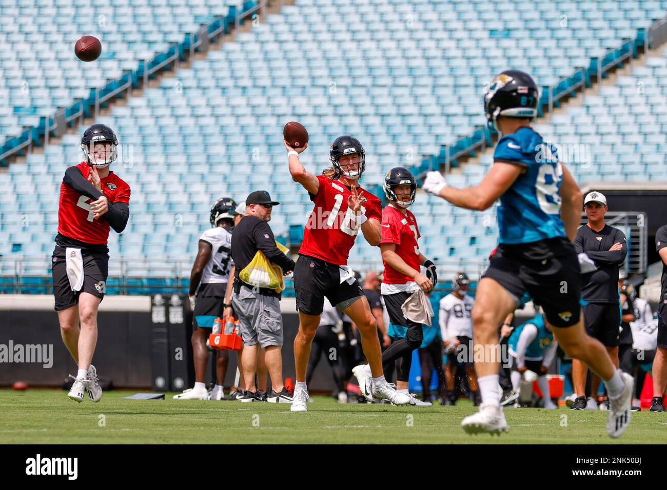 Jaguars QB Trevor Lawrence speaks at Jacksonville's offseason workouts