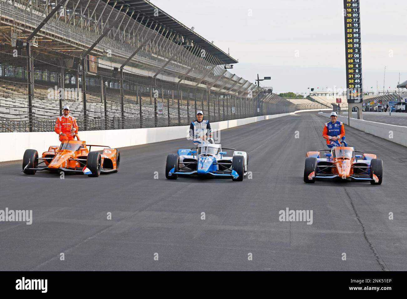 INDIANAPOLIS IN MAY 23 From left to right NTT IndyCar drivers