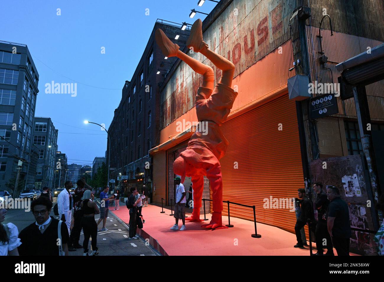 Photo by: NDZ/STAR MAX/IPx 2022 5/21/22 Louis Vuitton's Nike Air Force 1  collaboration on display at the Greenpoint Terminal Warehouse in Brooklyn  on May 21, 2022 in New York Stock Photo - Alamy