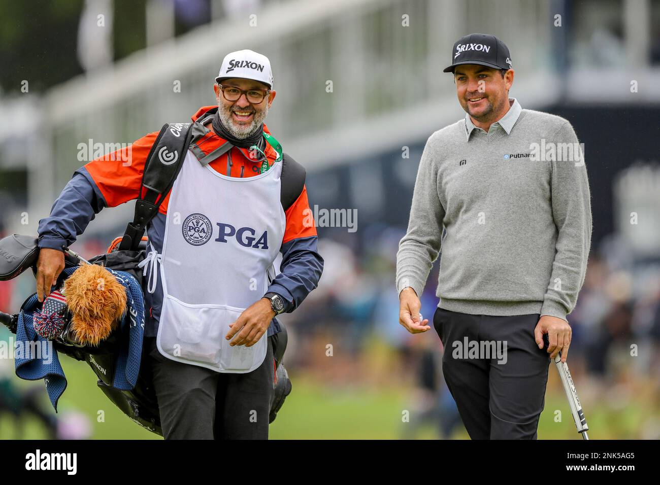 May 21, 2022 Keegan Bradley and his caddy Scott Vail during the third