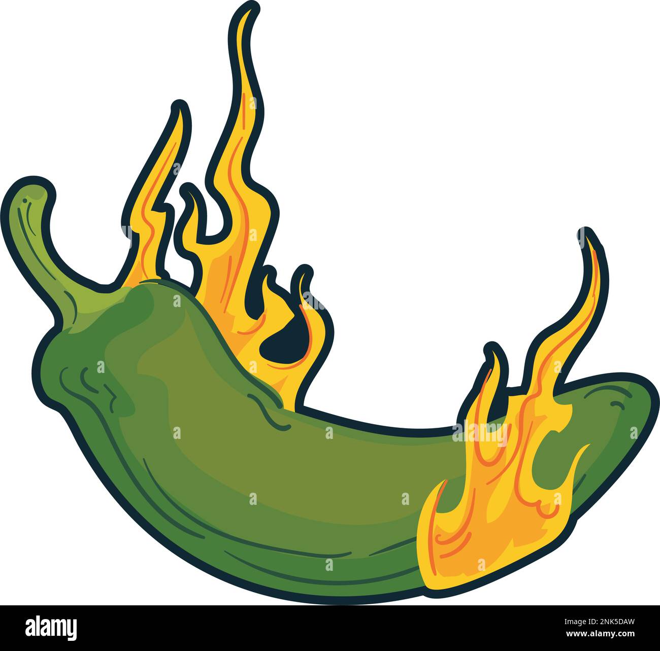 chili pepper on fire Stock Vector Image & Art Alamy