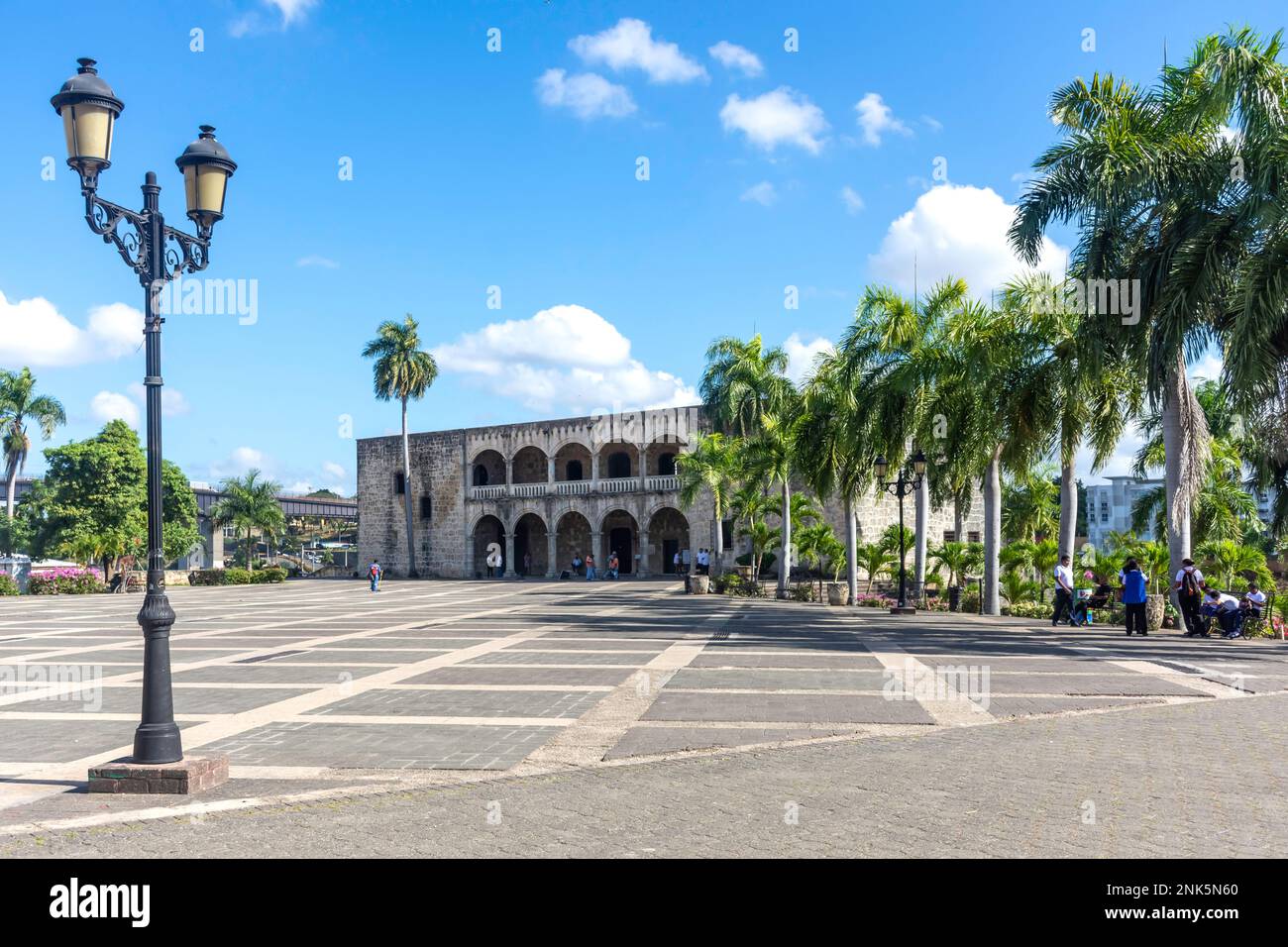 Alcázar de Colón, Plaza de la Espana de La Hispanidad, Santo Domingo, Dominican Republic (Republica Dominicana), Greater Antilles, Caribbean Stock Photo