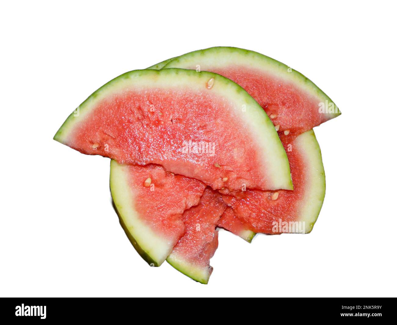 watermelon slices isolated on white background Stock Photo