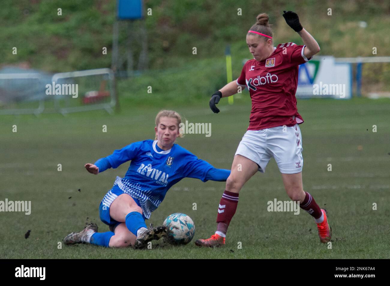 Lye, England 05 December 2021. Vitality Women's FA Cup Second round proper match between Lye Town Ladies and Northampton Town Women played at Stourbri Stock Photo