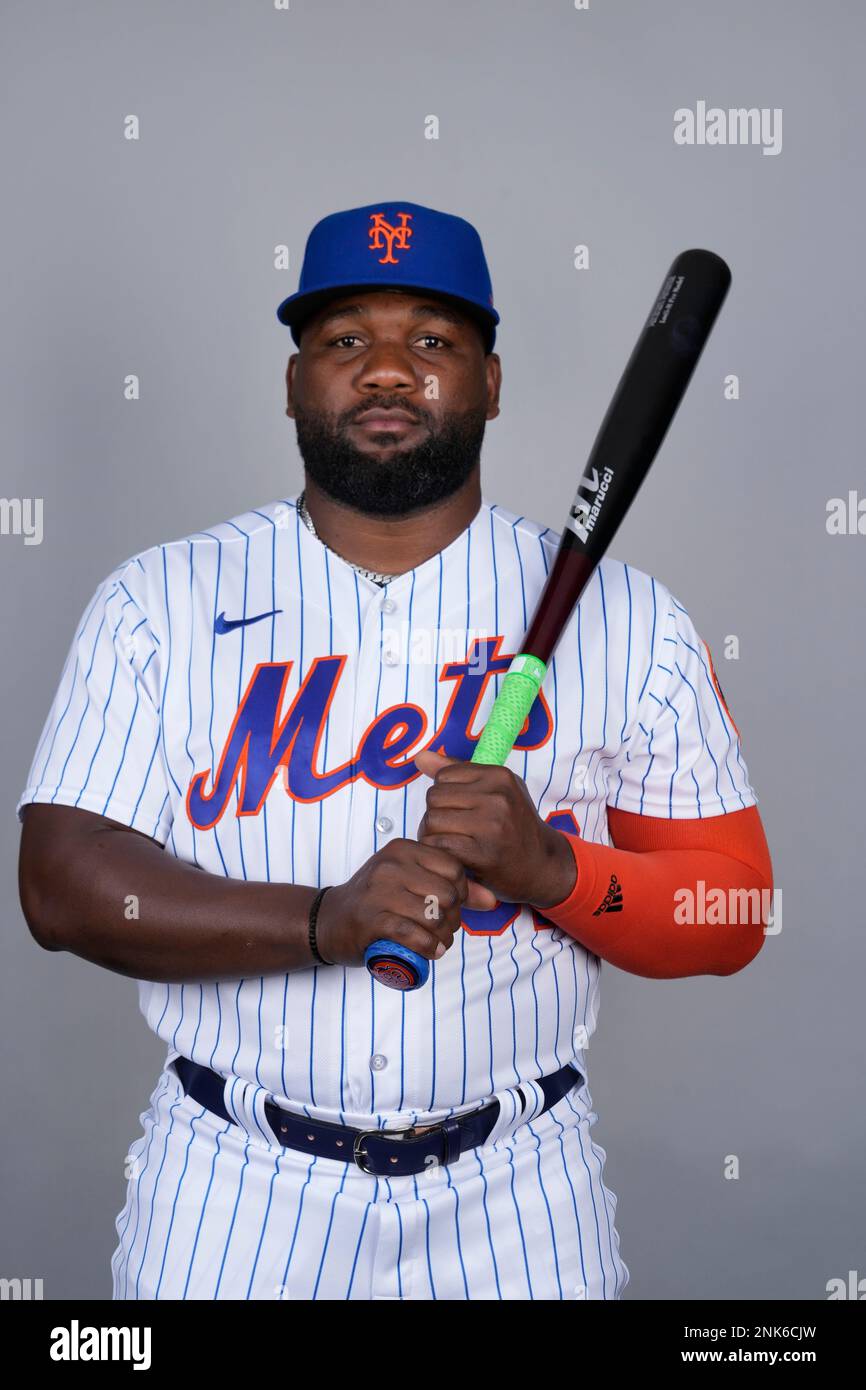 This is a 2023 photo of Abraham Almonte of the New York Mets baseball