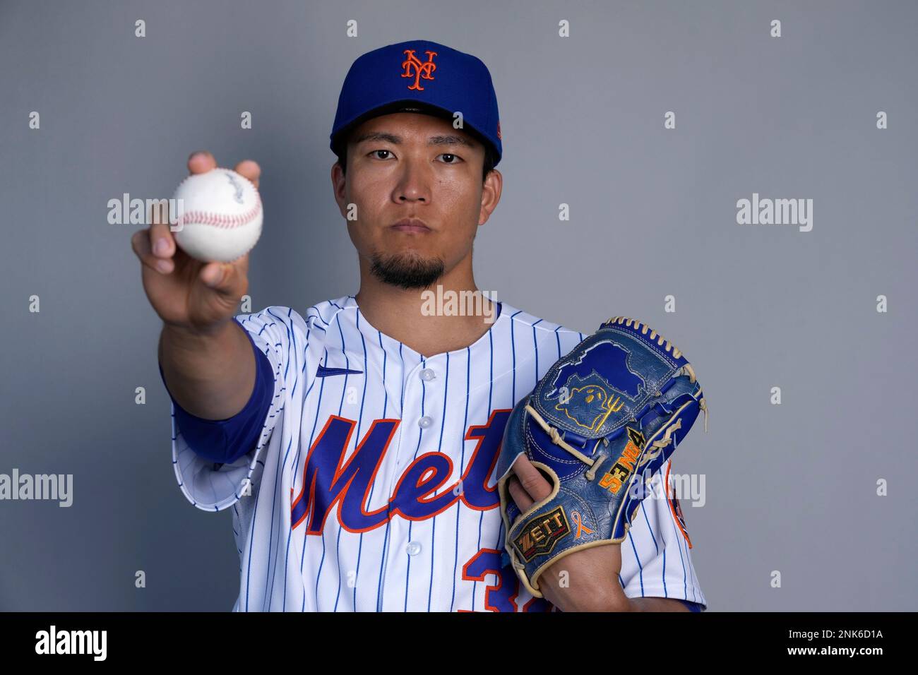 This is a 2023 photo of Kodai Senga of the New York Mets baseball