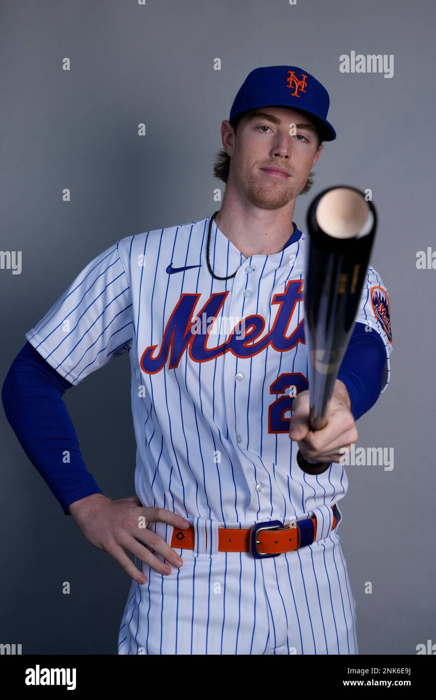 This is a 2023 photo of Brett Baty of the New York Mets baseball team. This  image reflects the Mets active roster as of Thursday, Feb. 23, 2023, when  this image was