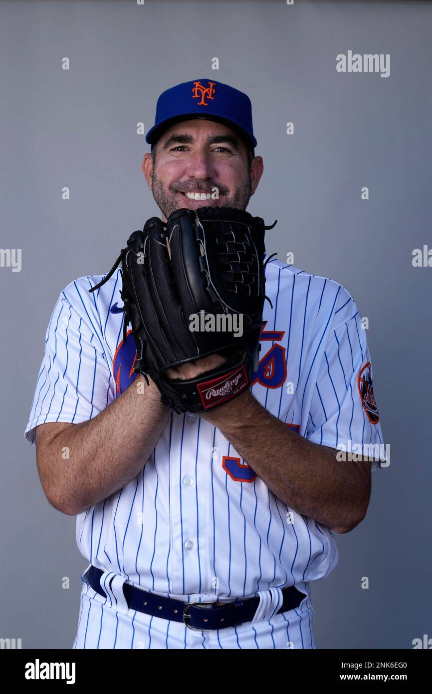 This is a 2023 photo of Justin Verlander of the New York Mets baseball  team. This image reflects the Mets active roster as of Thursday, Feb. 23,  2023, when this image was
