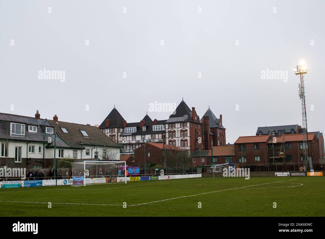 Whitby, England 27 December 2021. The Pitching In Northern Premier League match between Whitby Town and South Shields. Stock Photo