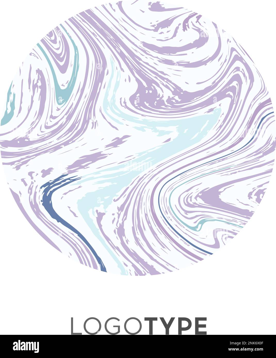 Vector Abstract Marble Logo Brand Company Design Template. Brightly