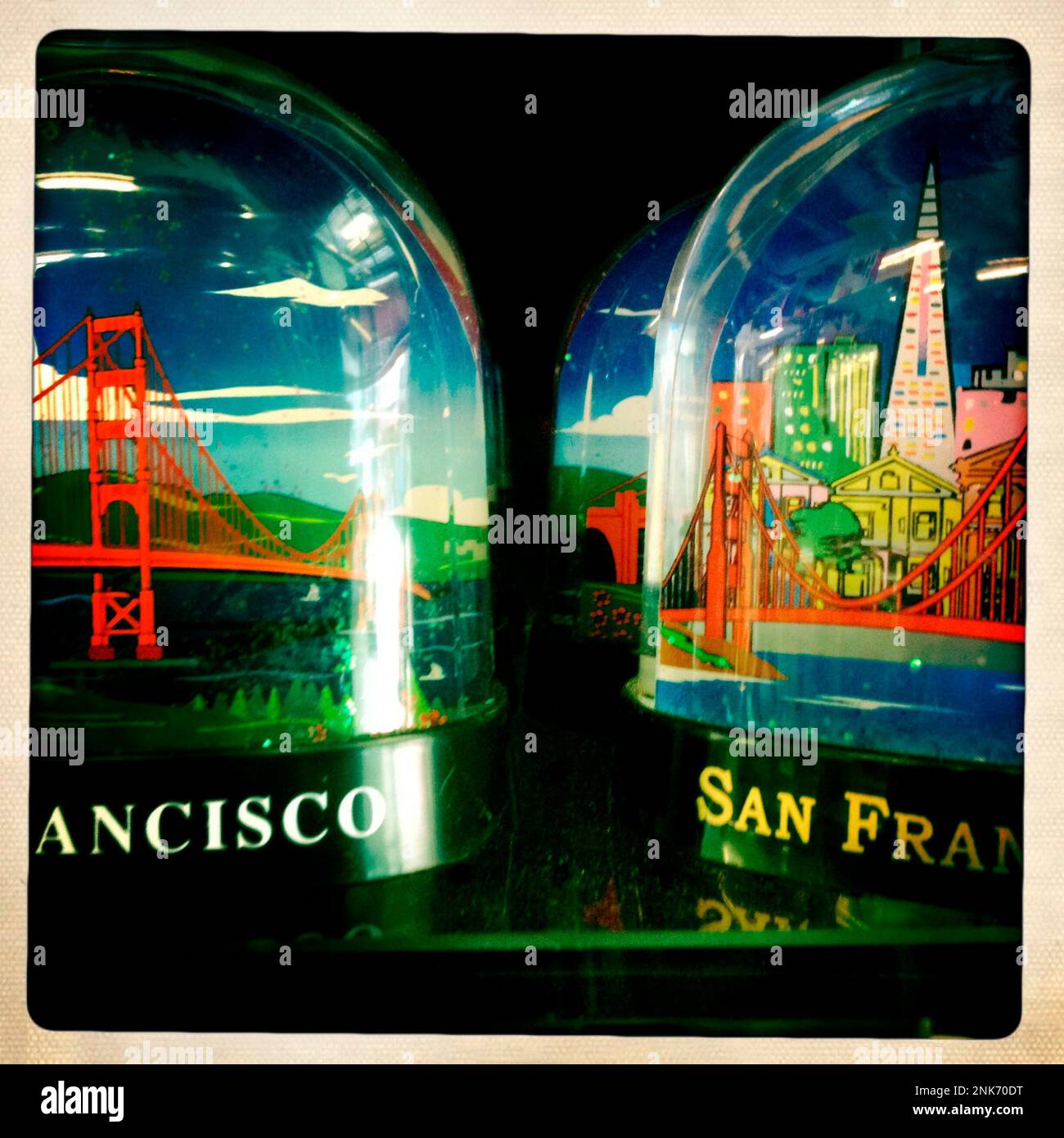 Snow globes at Walgreens in San Francisco, Calif. In the 75 yeas