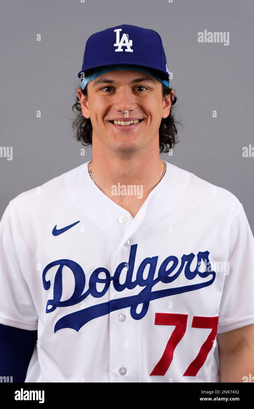 This is a 2023 photo of left fielder James Outman of the Los Angeles  Dodgers baseball team. This image reflects the Dodgers active roster as of  Wednesday, Feb. 22, 2023, when this