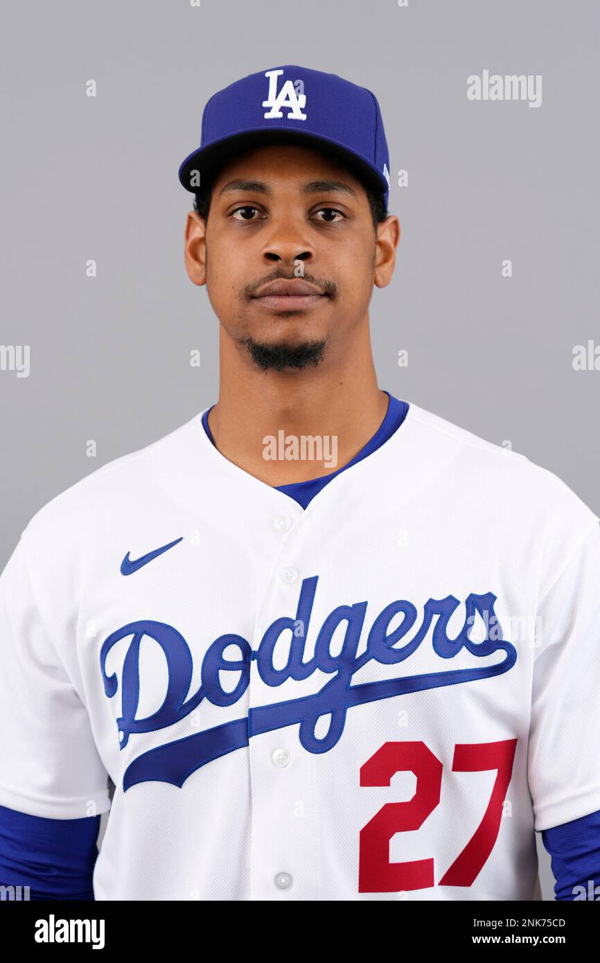 This is a 2023 photo of pitcher Alex Reyes of the Los Angeles