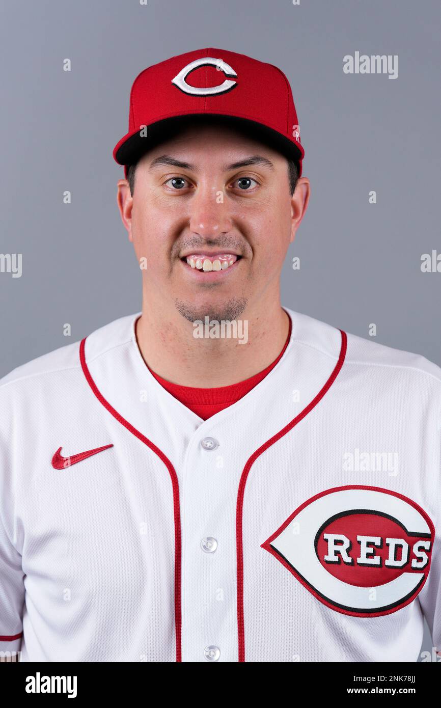 This is a 2023 photo of pitcher Derek Law of the Cincinnati Reds