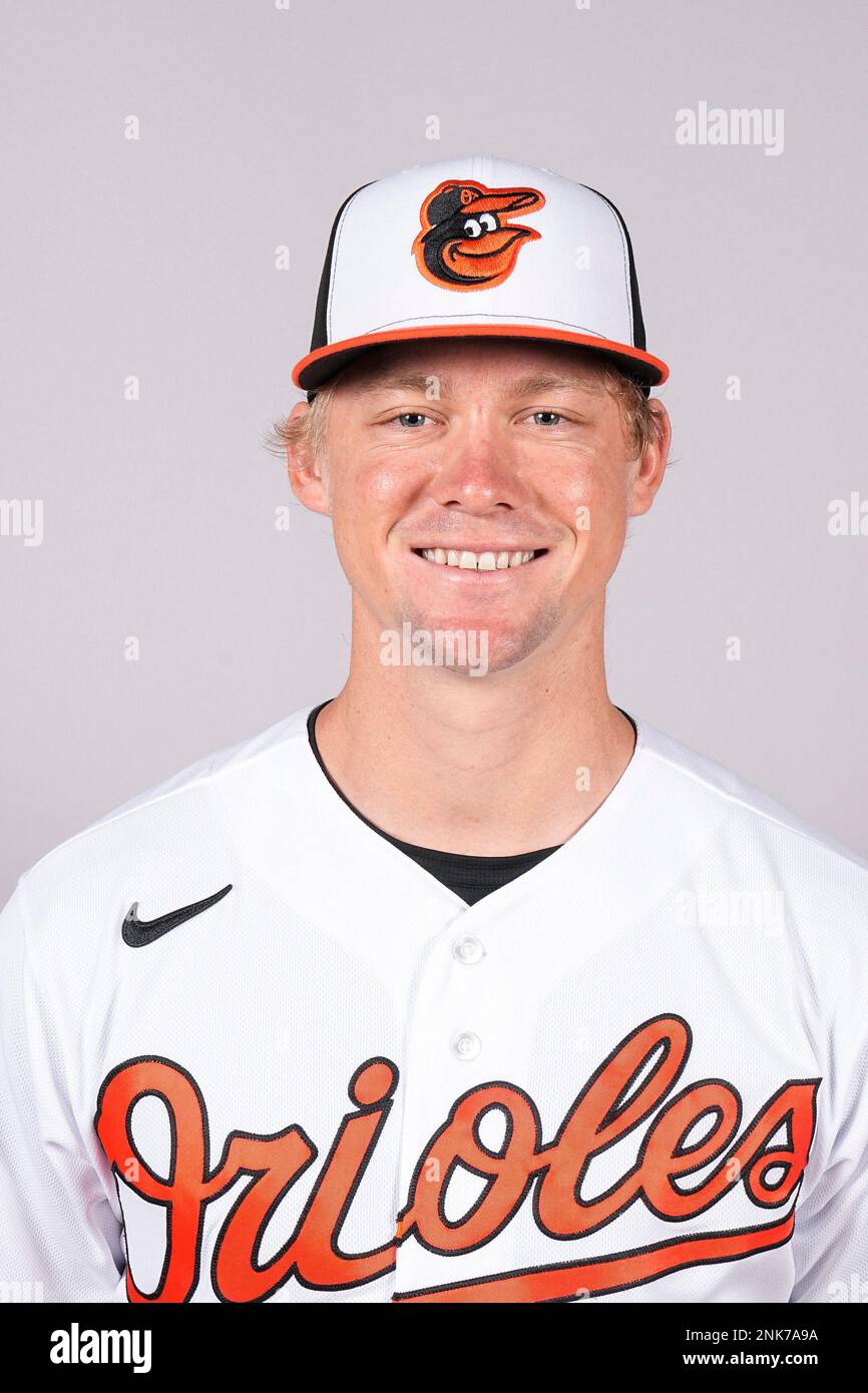 This is a 2023 photo of left fielder Kyle Stowers of the Orioles baseball  team. This image reflects the Orioles active roster as of Thursday, Feb.  23, 2023, in Sarasota, Fla., when