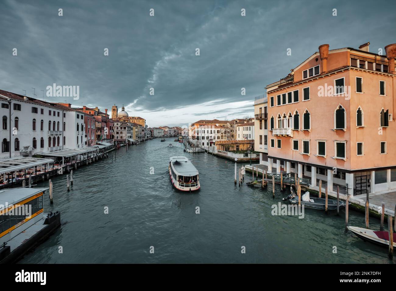 Vaporetto in the Grand Canal in old town Venice Italy Stock Photo - Alamy
