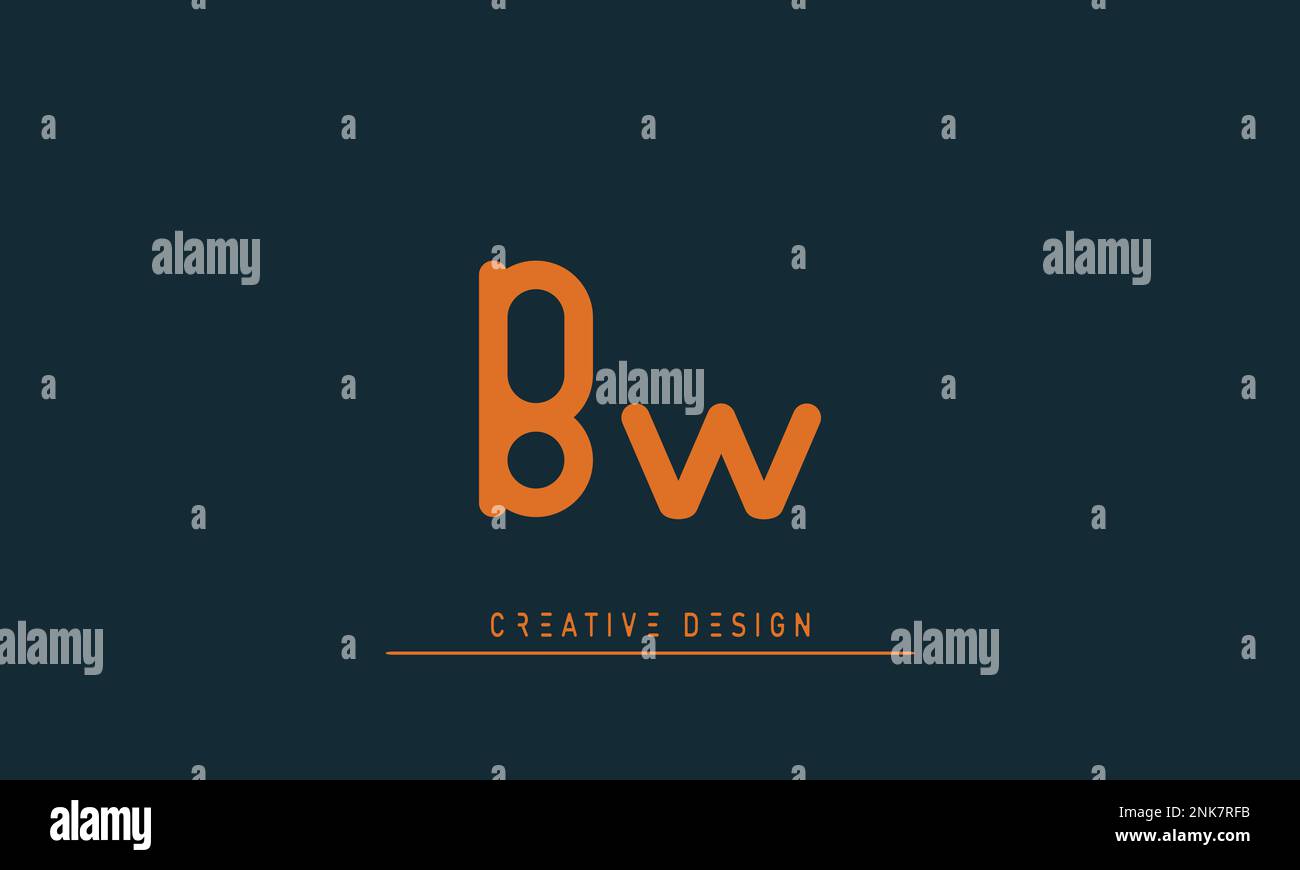 Alphabet letters Initials Monogram logo BW , WB Stock Vector