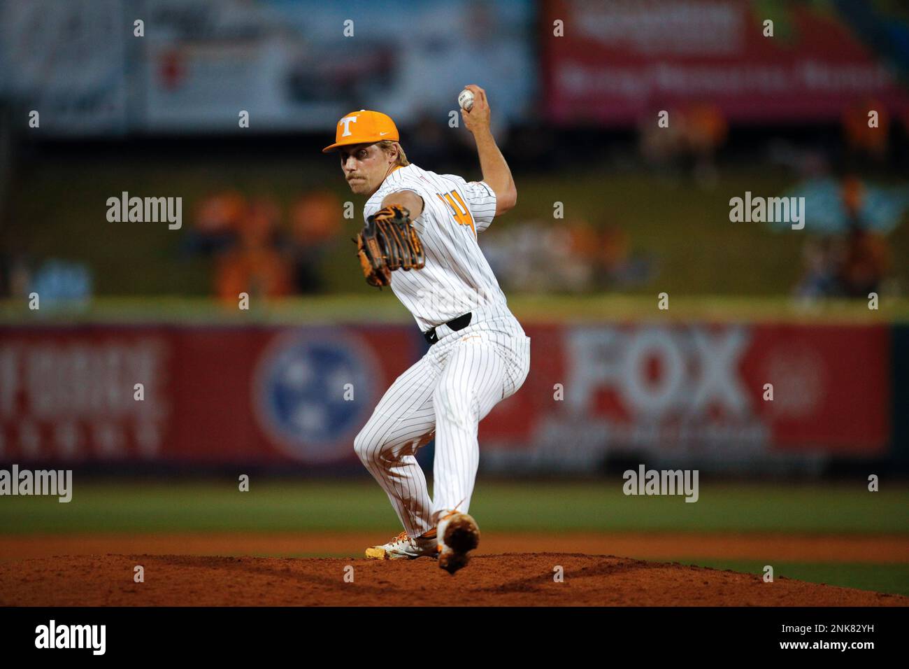 Tennessee Volunteers relief pitcher Ben Joyce (44) delivers a pitch to