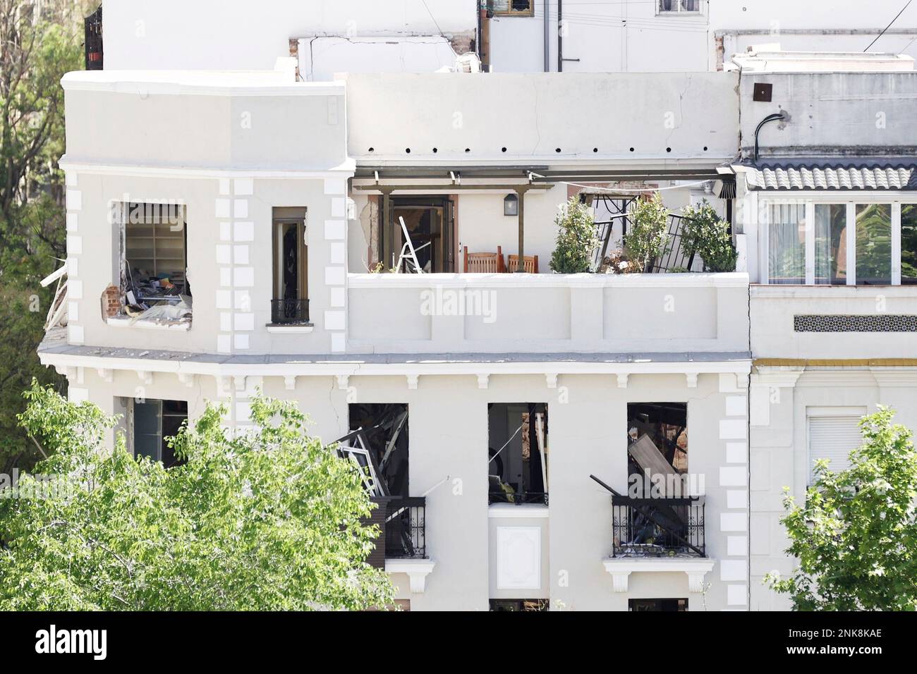 General view of the house in the Salamanca neighborhood where an ...