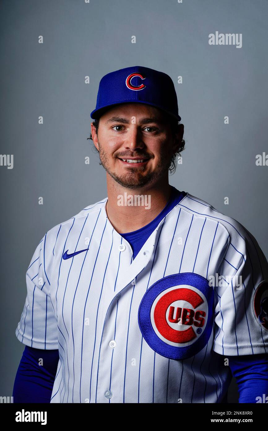 This is a 2023 photo of Zach McKinstry. This image reflects the Chicago Cubs  active roster as of Thursday, Feb. 23, 2023, when the photo was taken. (AP  Photo/Morry Gash Stock Photo - Alamy