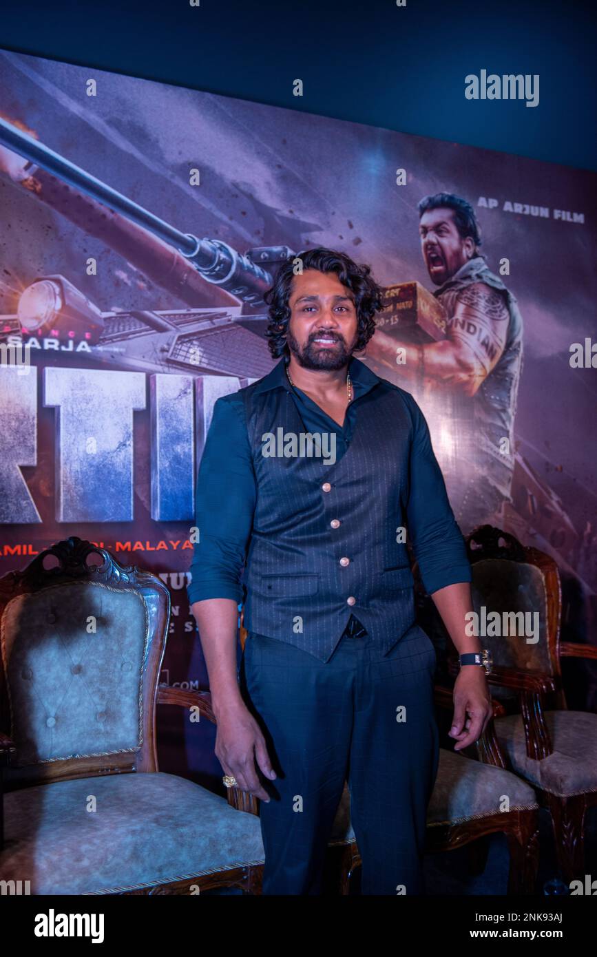 Bengaluru, India. 23rd Feb, 2023. Dhruva Sarja Indian actor poses ...