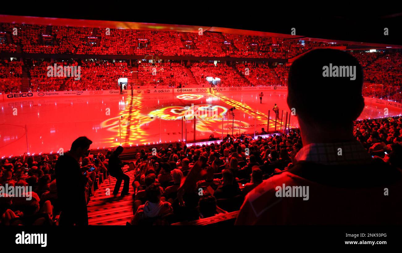 Calgary Flames Fans Wait For Game 1 Of The Team s NHL Hockey First nhl-hockey-scores-nhl-scoreboard-espn