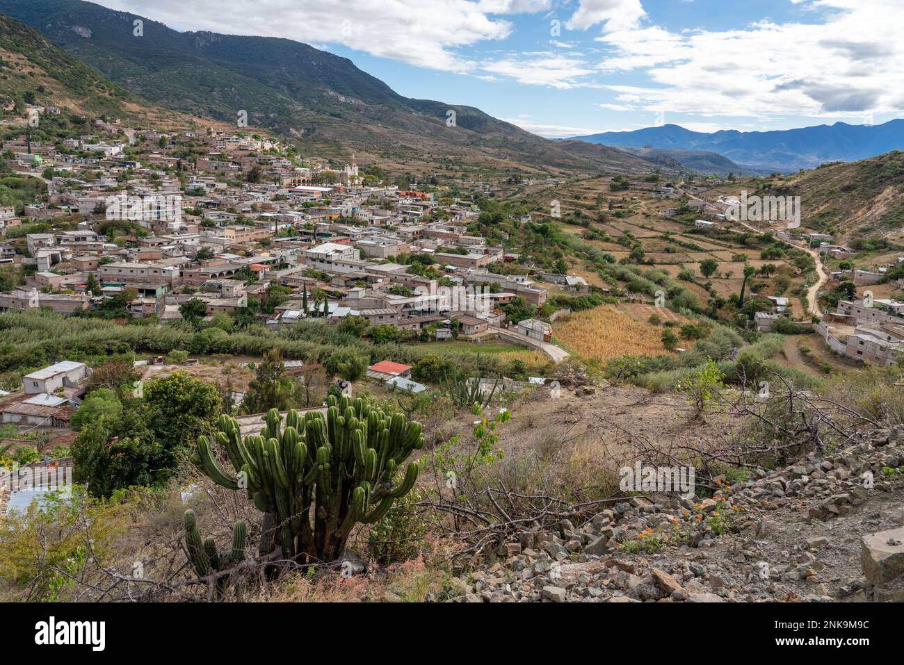 A view of the pueblo San Miguel del Valle in Tlacolula Valley of Oaxaca