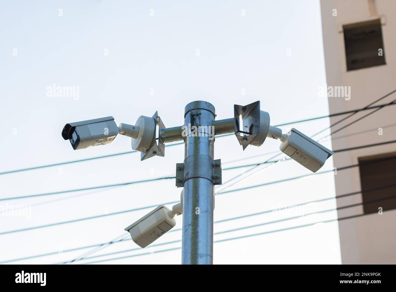 Security camera setup, cctv installation Stock Photo - Alamy